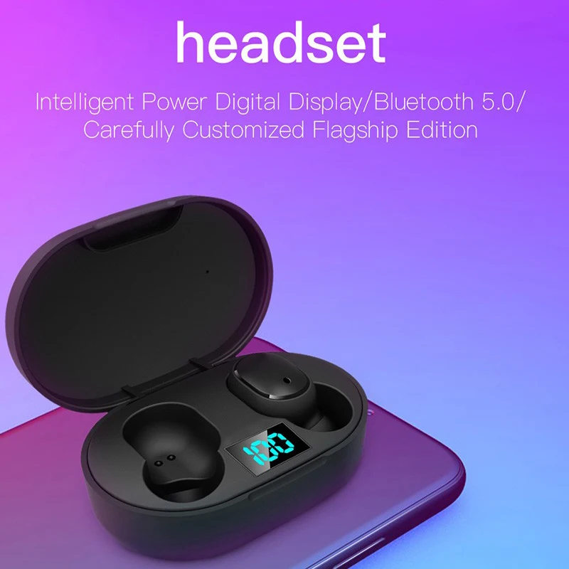 TWS E6S auriculares bluetooth inalambrico светодиодный дисплей мини беспроводные наушники