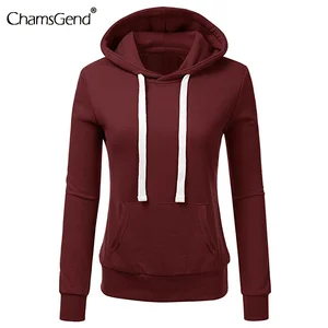 Женский однотонный свитшот в стиле Харадзюку, повседневный свитшот с длинным рукавом и карманами и капюшоном, женские уличные пуловеры, толстовки, худи