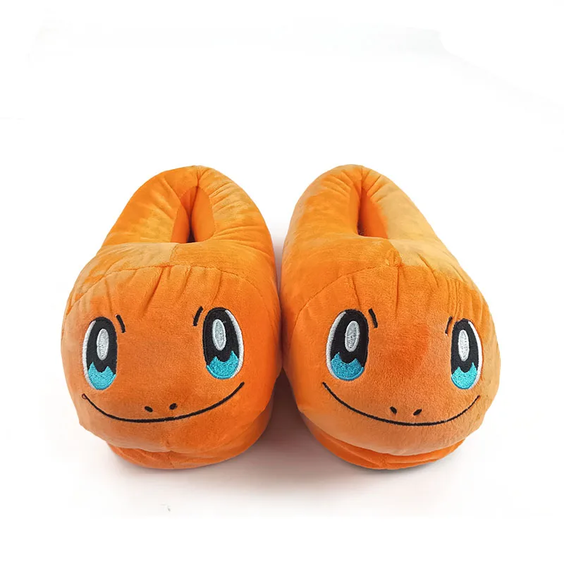 Charmander 28 см; серия аниме; Плюшевые тапочки; Bulbasaur Charmander; зимняя теплая Домашняя обувь для взрослых - Цвет: Charmander