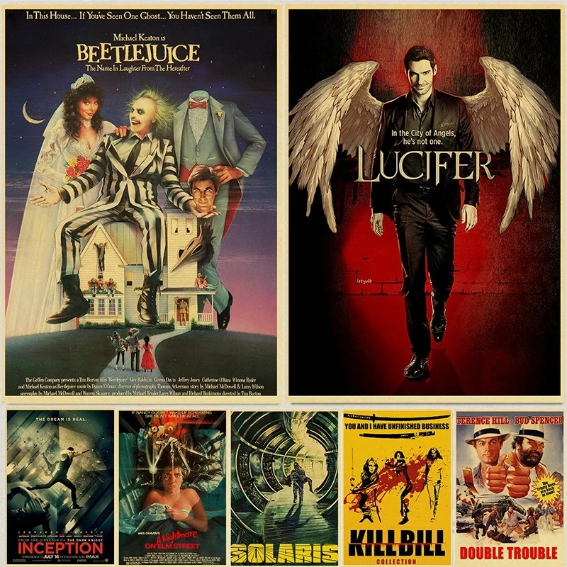 Винтаж классическое кино Lucifer/Kill Bill/Pulp нимация Ретро постеры крафт-бумага печать