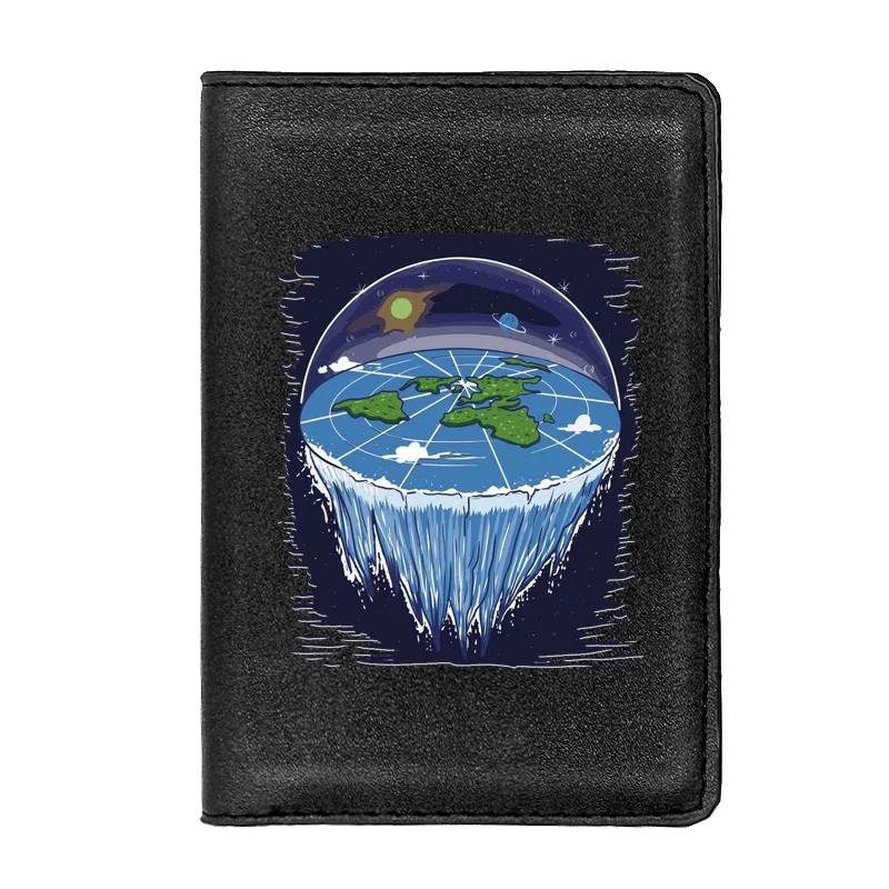 

Плоская Обложка для паспорта The Earth is для мужчин и женщин, кожаный тонкий дорожный держатель для удостоверения личности, карманный кошелек, к...