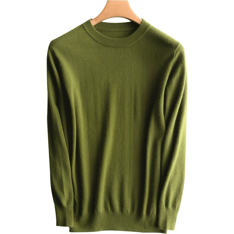 Зимний толстый мужской свитер из чистого кашемира вязаный пуловер с длинным