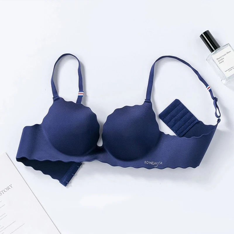 

Women Sexy Bras Lingerie Push Up Bra Wire Free Seamless Silky Bralette Fashion Small Chest Brassiere Female Underwear Intimates