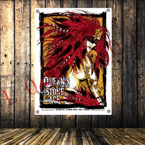 High Quality Rock Theme Four Holes Flag & Banner Canvas Printing Wall Chart Band Logo Metal Music Posters Mural Wall Decor
