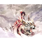 DIY 5D полный Алмаз Картина мультфильм девушка с тигром крестиком Набор для алмазной вышивки узор мозаика подарок украшение дома ZWQ