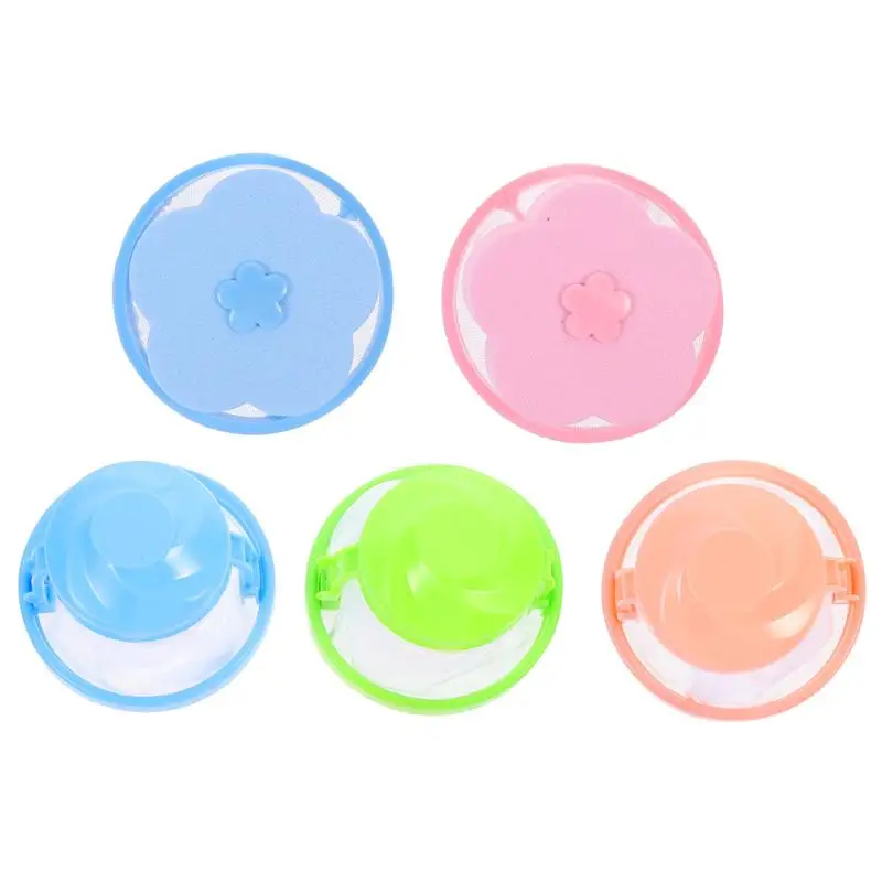 

5pcs Washing Machine Lint Catcher Laundry Hair Remover Floating Lint Mesh Bag