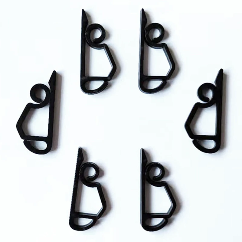 

100pcs Black Plastic Hook Gutter Heavy Duty Clips Hooks Light Wire Clamp Christmas Outdoor Securing Lights String Light Hook