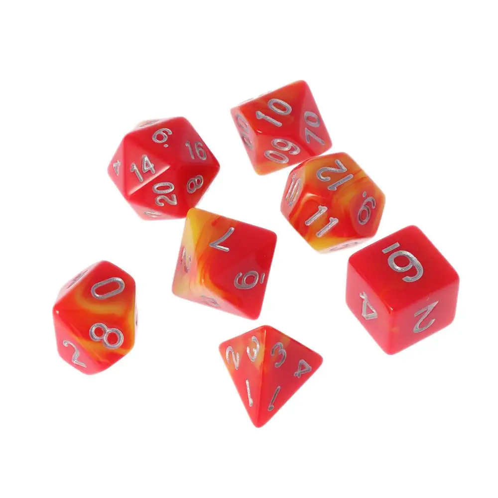 Игровой набор 7 игральных костей D4 D6 D8 D10 D12 D20 | Спорт и развлечения