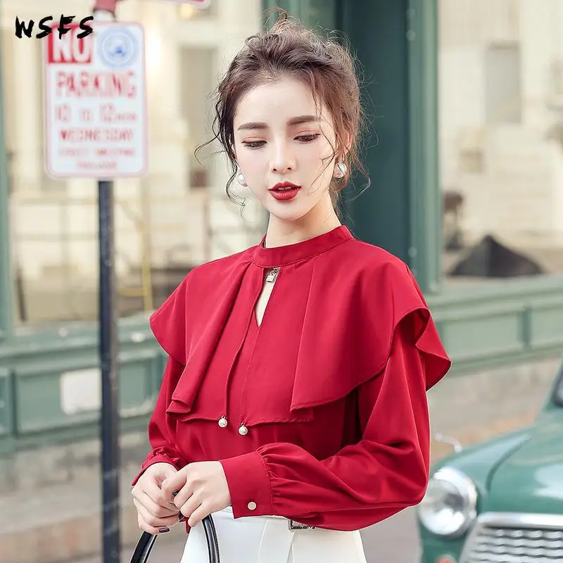 

2 Pieces Set Spring Dresses Ruffles Chiffon Tops Bodycon Korean Women Dress Elegant Mid Asymmetrical Skirt Sexy Party Clothes