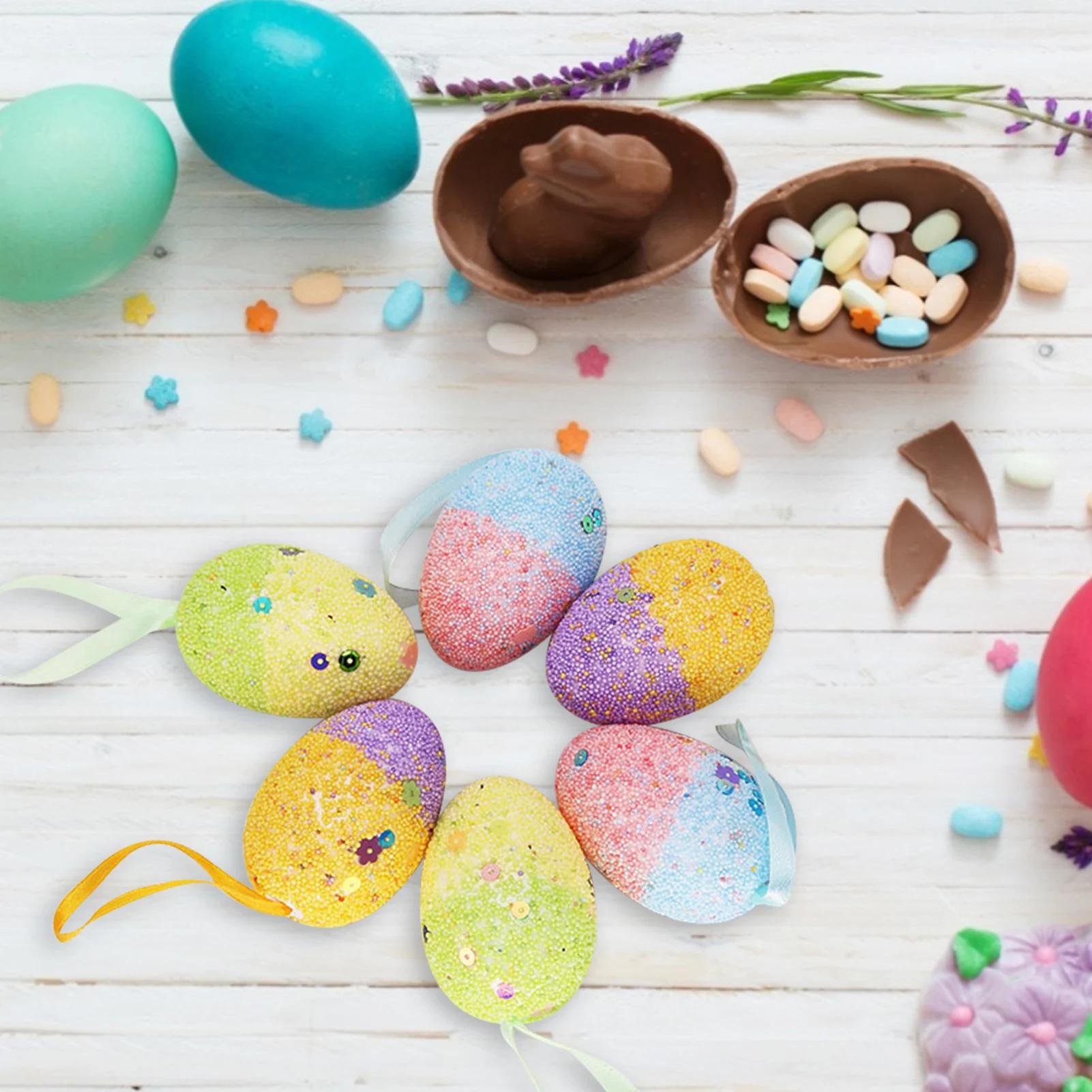 Пенопластовое пасхальное яйцо Подвесные Украшения для домашнего декора