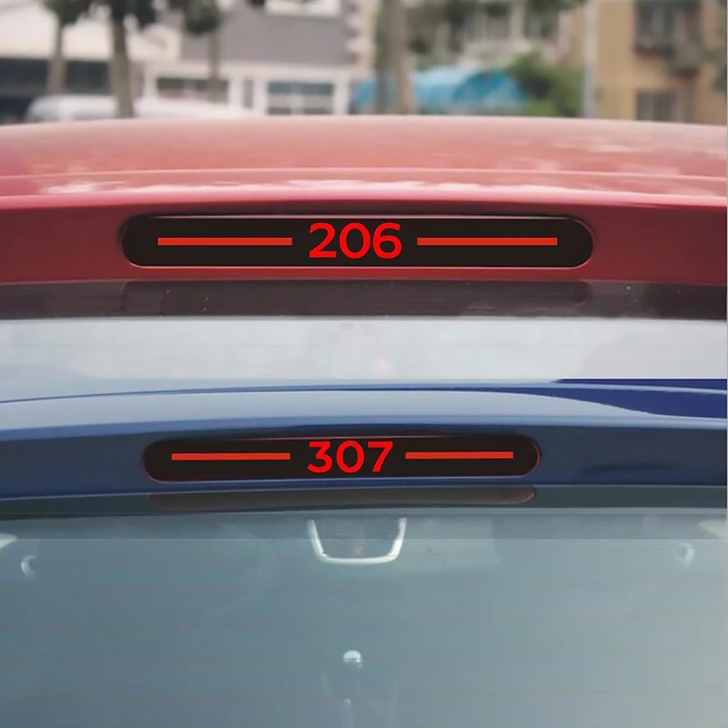 3D наклейки на автомобильные эмблемы из углеродного волокна для Peugeot 206 307