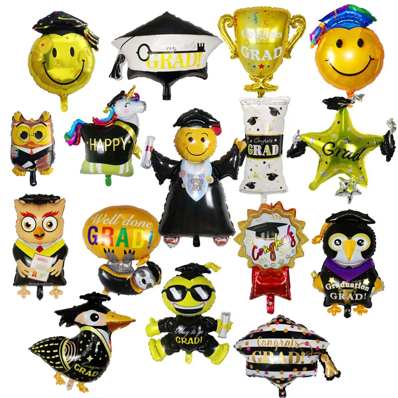 

50pcs Congrats Balloons Graduation Air Balloons Graduation Globos Back To School Decorations Birthday Party Decorations kids