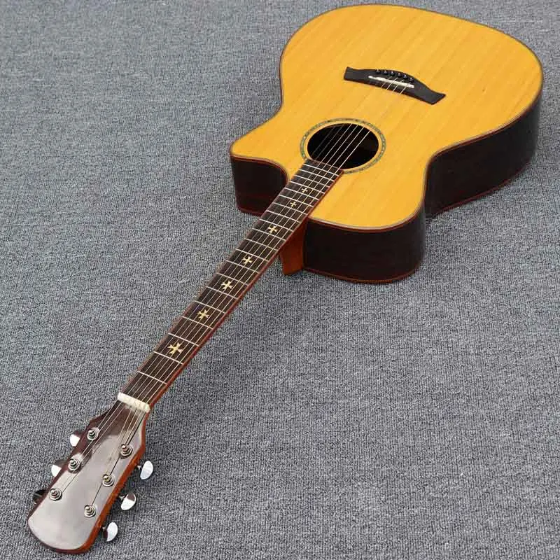 Высокое качество 40 дюймов JA тело Акустическая гитара - Цвет: only guitar no EQ