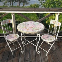 zq high end outdoor courtyard garden tables and chairs european style villa balcony terrace occasional table