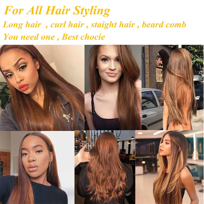 

Hot Hair Pressing Comb Curling Straightneer,Beard Straightening Comb Ceramic Flat Iron Curler Designed High Heat for Course