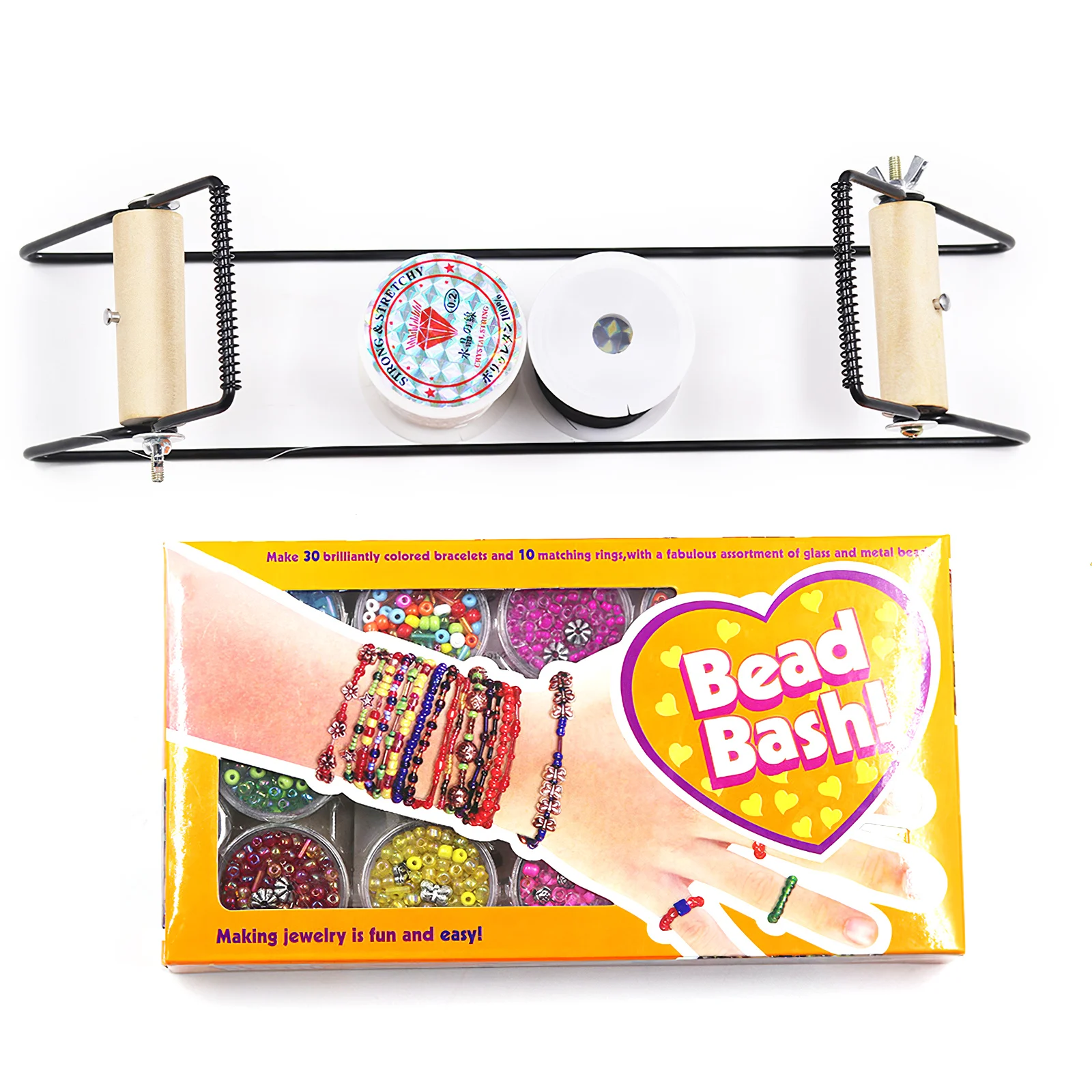 Ткацкий станок из нержавеющей стали и дерева для бисероплетения ювелирных