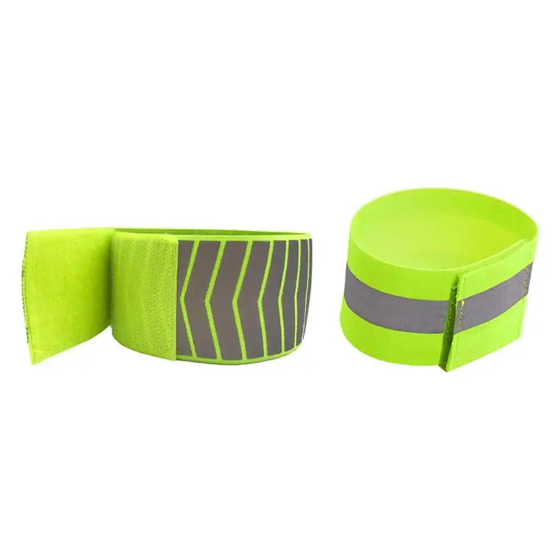Running Cycling Reflective Strips Warning Bike Safety Bicycle Bind Pants Hand Leg Strap Tape | Спорт и развлечения