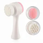 Двусторонняя силиконовая Очищающая щетка для лица с эффектом 3D
