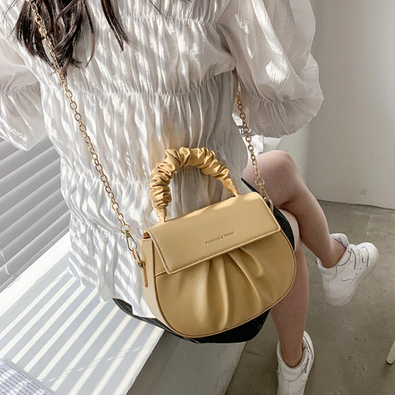 

Folds Shoulder Crossbody Bag Women Travel Messenger Bags Female Handbags Luxury Designer Sac A Main Femme Purse High Quality