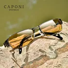 CAPONI, поляризационные фотохромные солнцезащитные очки, классические, для ночного видения, для вождения, солнцезащитные очки для мужчин, чистый титан, UV400, BSYS1172