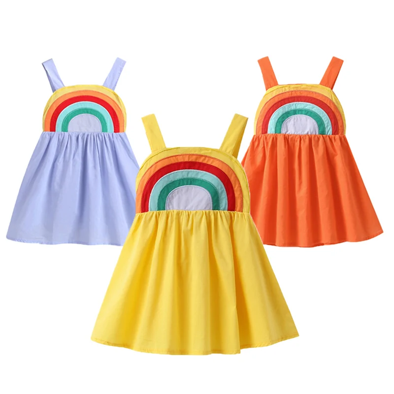 2020 New Children's Clothing Baby Girl Dress Cute Cotton Kids Summer Camisole for Sun Print Princess Dresses 1-5T | Детская одежда