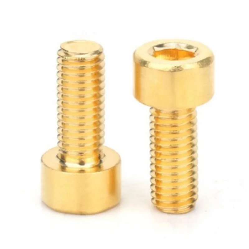 

10pcs DIN912 m4*6/8/10/12/16/20/25/30 Brass Hex Hexagon Socket cap head Screws