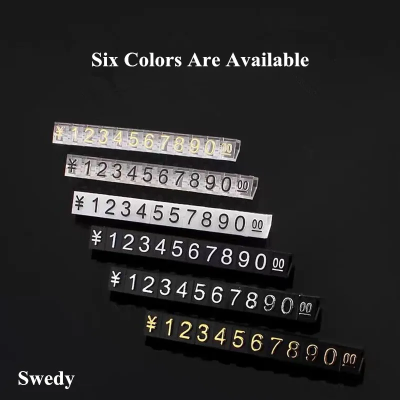 10 комплектов 6 5x9 мм Регулируемая цена дисплей кубик бирка ювелирные изделия