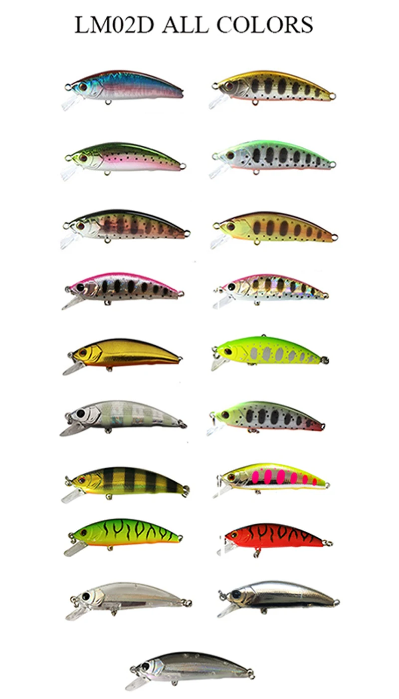 Lutac Китайский магазин тонущий Черный Гольян 50 мм фотоджеркбейт длинное литье