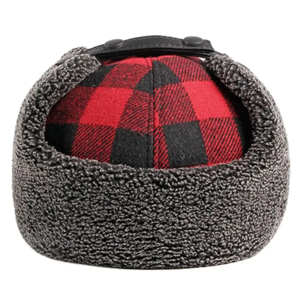 Уличная зимняя меховая шапка бомбер для защиты от холода и снега утолщенная