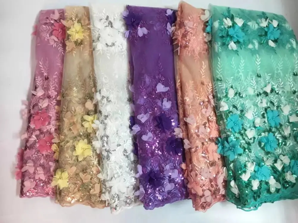 

Высококачественная нигерийская Свадебная кружевная ткань 2016, вышивка 5 ярдов/партия, Новое поступление, французское Сетчатое кружево, Афри...