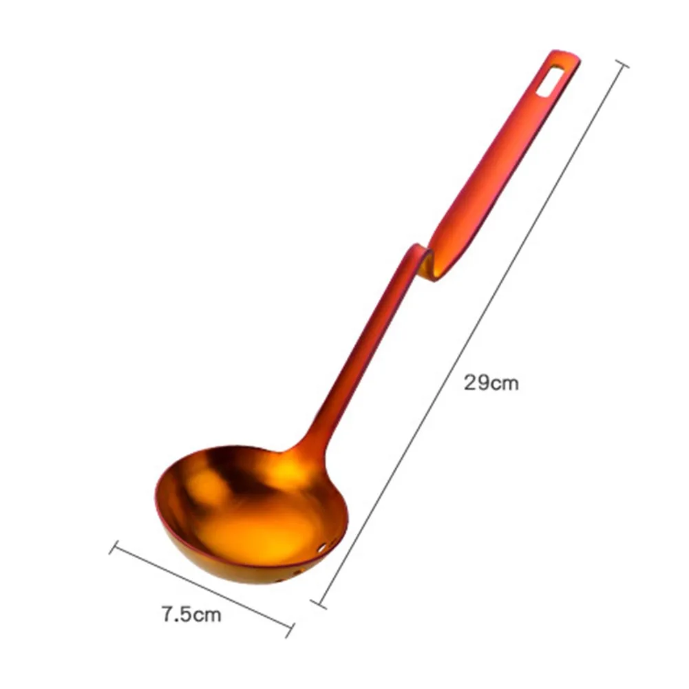 Нержавеющая сталь длинная ручка настенный изгиб горячий горшок суп ложка