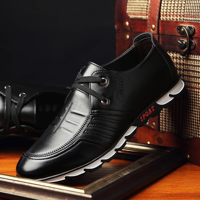 

New Arrival 2020 Men Vulcanize Shoes Replica Shoes Leather Male Sneakers Fashion High Quality Men Shoes Non-slip Sneakers Male