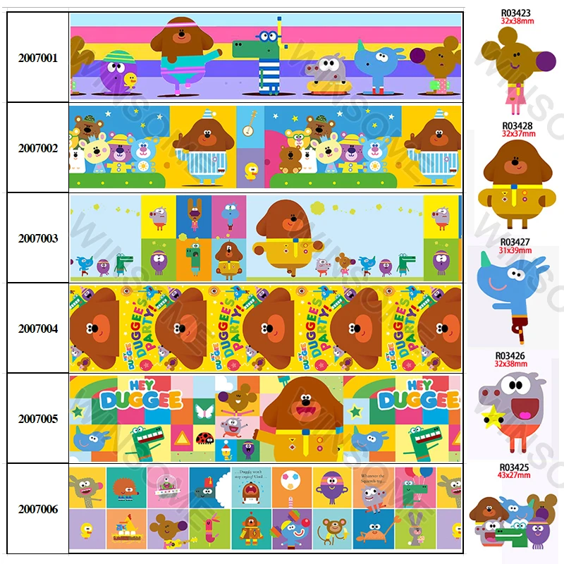 

Милые Мультяшные принты 5 ярдов 25 мм/38 мм/50 мм/75 мм Grosgrain/атласная лента для DIY бантов для волос 30 шт плоских смол 200700