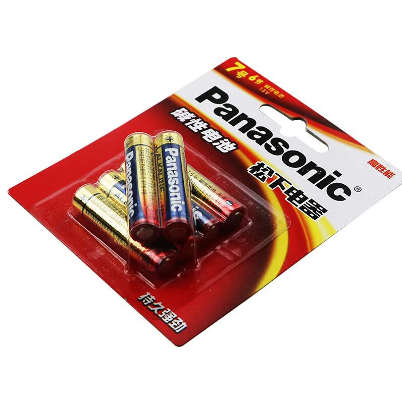 

Panasonic 1.5V AAA Alkaline Battery Primary Dry Batteries Cell For Toys Remote Controls Alarm Clocks 5-year shelf life,6pcs/pack