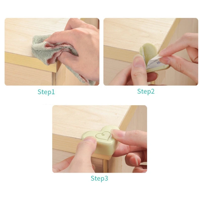 

4 Pcs Soft Silicone Baby Safe Corner Protector Table Desk Corner Guard Edge Anticollision Guards for Newborn Infants