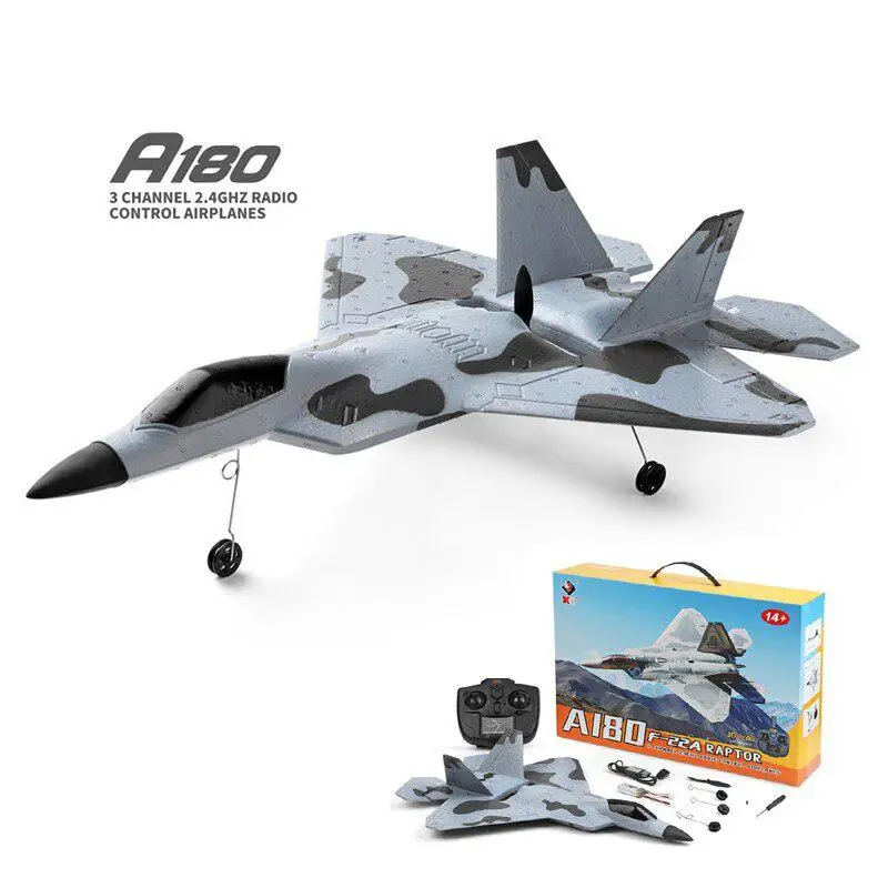 Xk A180 F22 3 канальный RC самолет RTF модель Камера 3D/ 6G гироскоп с неподвижным крылом планера пульт дистанционного