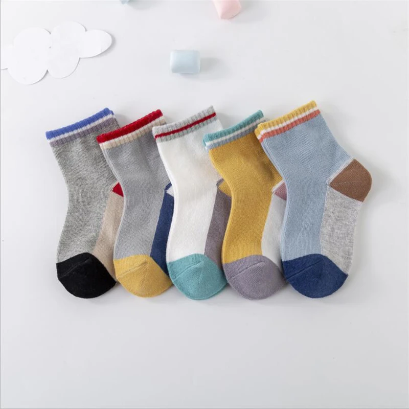 5 пар детских носков хлопковые носки с мультяшным рисунком для девочек и