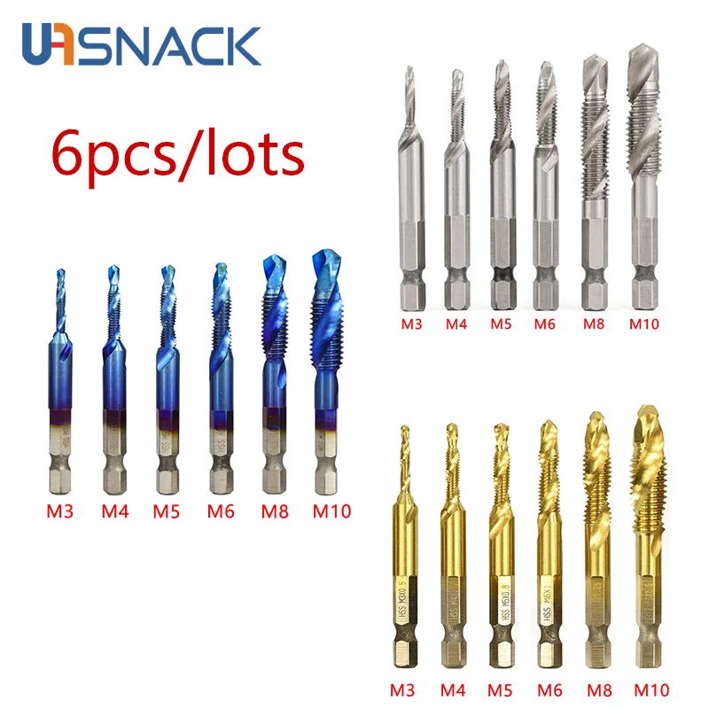 

Набор сверл с титановым покрытием и шестигранным хвостовиком, 6 шт./партия