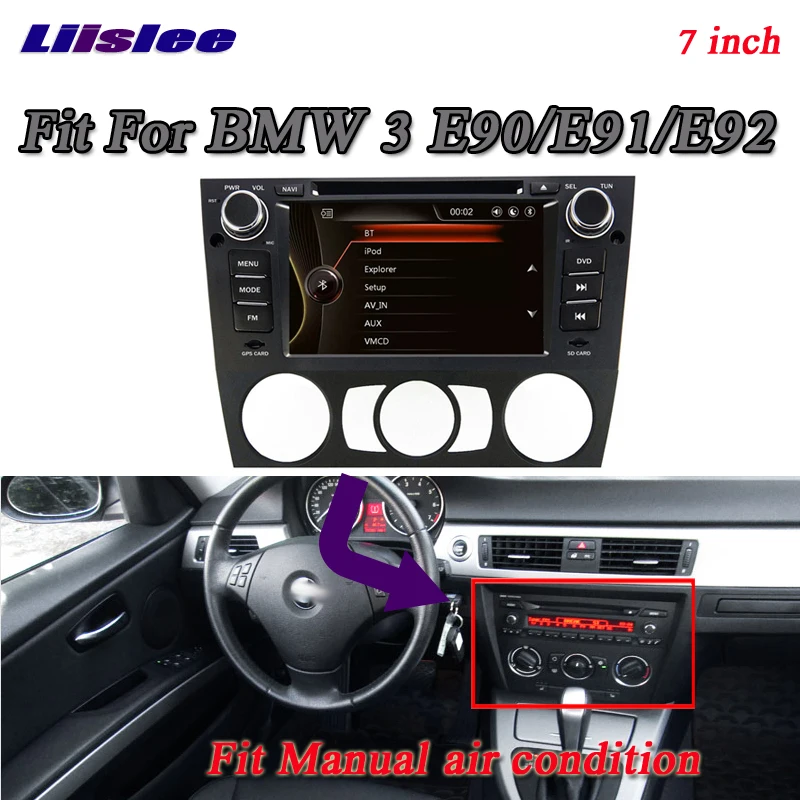 Liislee для BMW 3 E90/E91/E92 стерео радио 3G BT Canbus DVD плеер GPS навигация по карте 1080P HD экранная