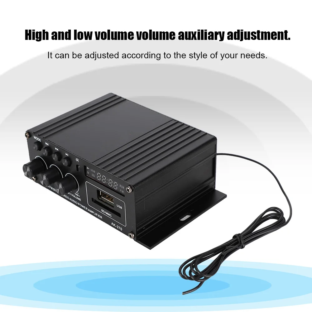 Усилитель мощности 25Wx 2 Ak380 Bluetooth Hi-Fi 2-канальный усилитель для домашнего