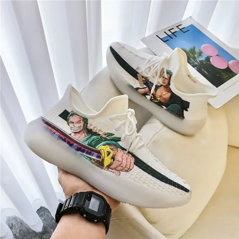 

Demon Slayer ONE PIECE Anime Luffy Tanjirou Zoro NARUTO Cosplay Shoes Low help Shoes Unisex Summer joker Sports Style