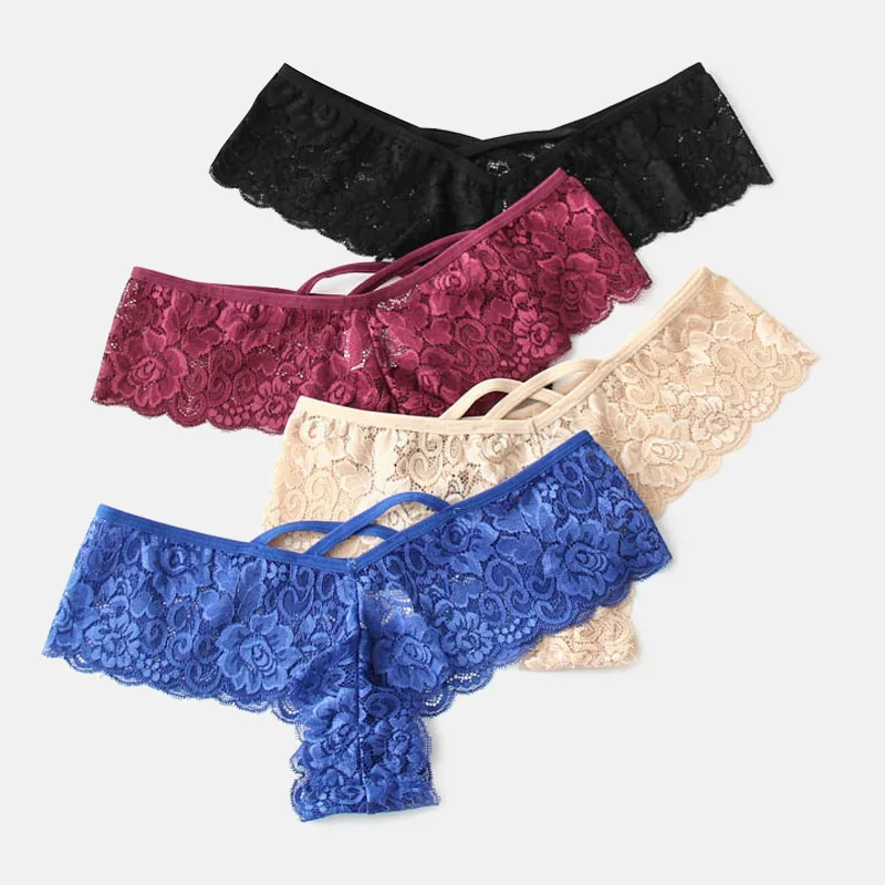 

Hot Sale Breathable Ladies Sexy Thong Lace Comfortable Women Panties Skin-friendly Fashion Popular Ladies Thong