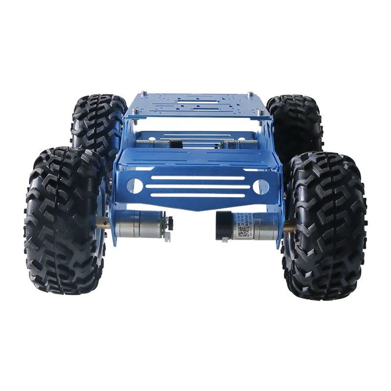 Металлический умный робот C100 4wd комплект шасси для автомобиля с резиновым