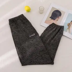 Женские весенние домашние брюки размера плюс, женские повседневные брюки с эластичным поясом, пижамы, нижнее Белье для сна, большие размеры, штаны для отдыха, домашняя одежда