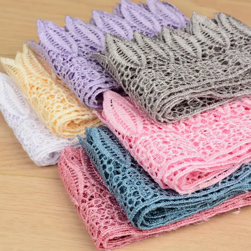 #182 кружево с узором в виде листьев водорастворимое полиэстер швейцарская вуаль