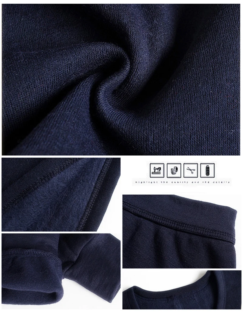 

Velvet Thick Fall/Winter Thermal Underwear Set for Men Long Warm Thermal Underwear for Men Suit Long Men