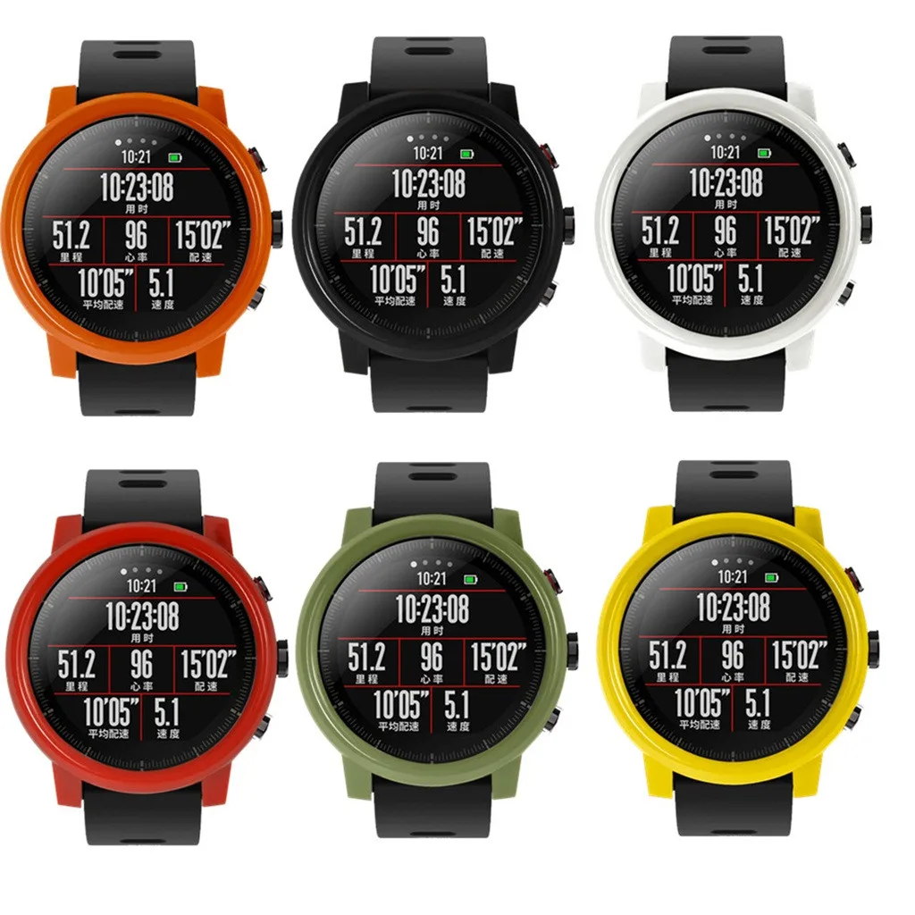 Чехол из поликарбоната для часов Xiaomi Huami AMAZFIT 2/2S Stratos с защитой экрана тонкая