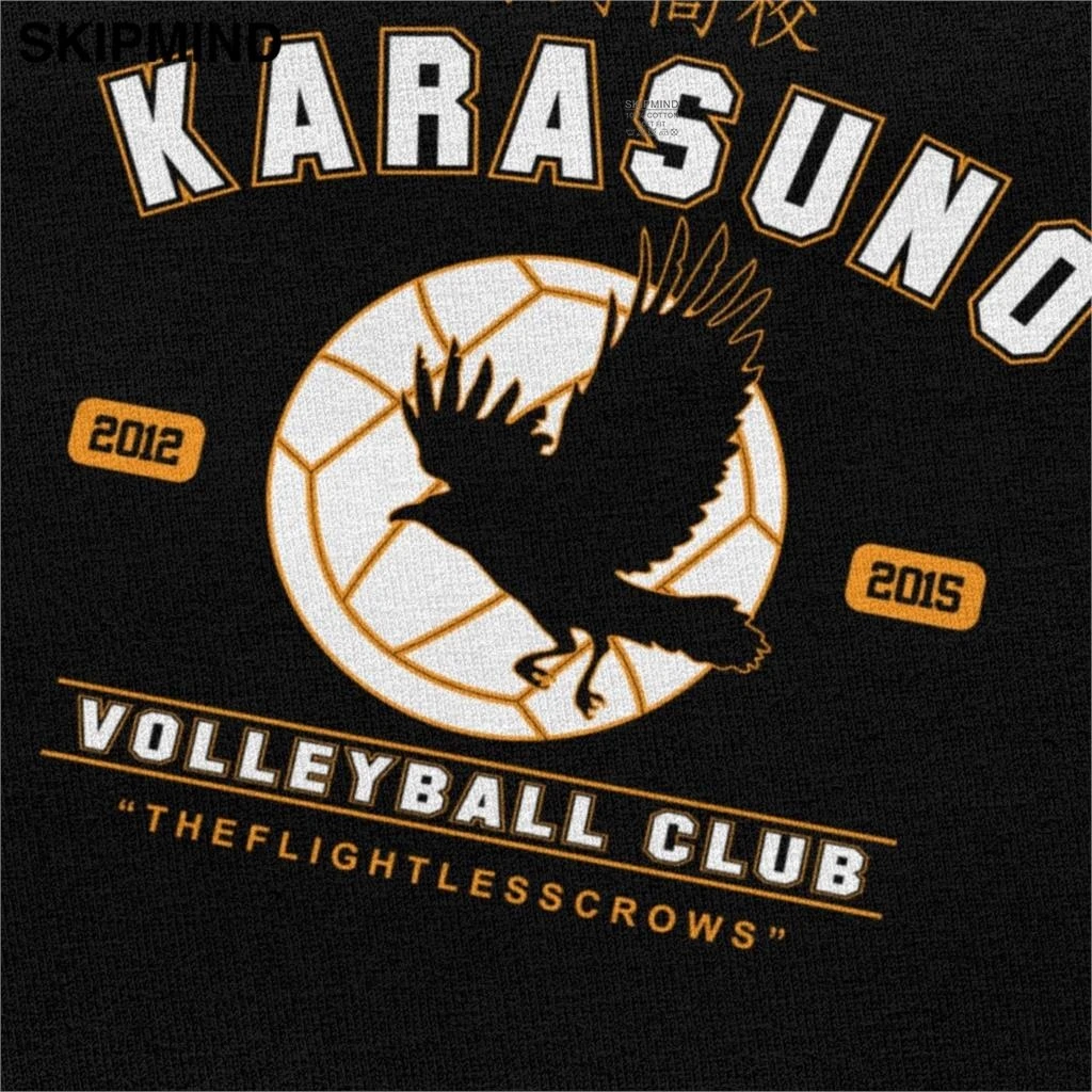 Модная мужская футболка Haikyuu Karasuno волейбольный клуб Орел с коротким рукавом