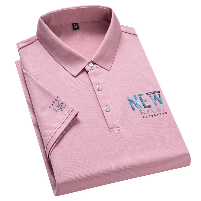Рубашка поло мужская с коротким рукавом модная Повседневная дышащая рубашка