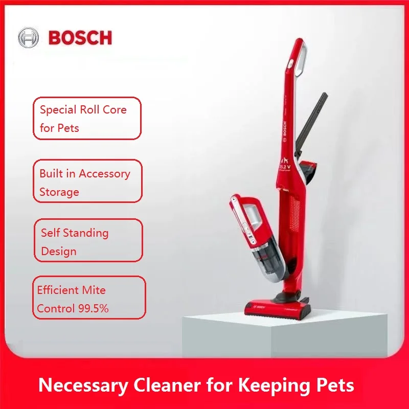 

New Bosch Wireless Handheld Vacuum Cleaner for Pets Household vertical with High Power and 55 Minutes Battery Life Flexxo S4